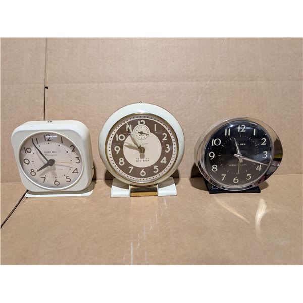 (3) Vintage Westclox Clocks (Big Ben) (Not Working)