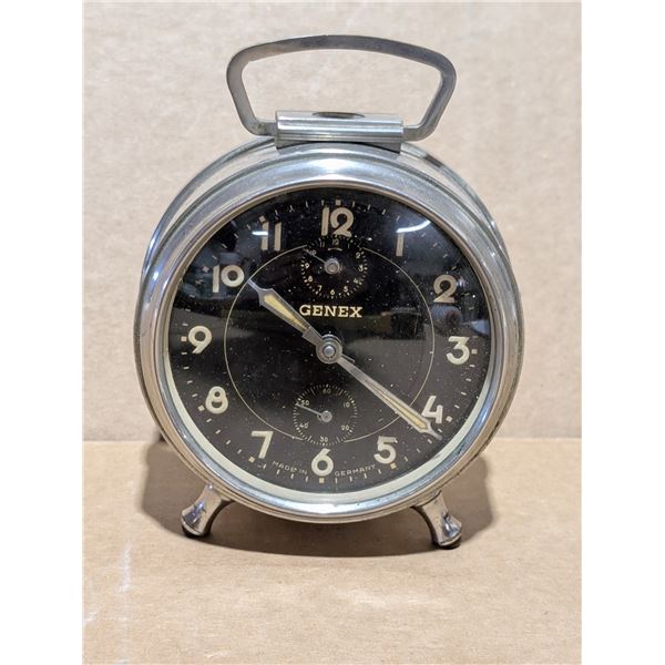 Vintage Genex Germany Alarm Clock (Working)