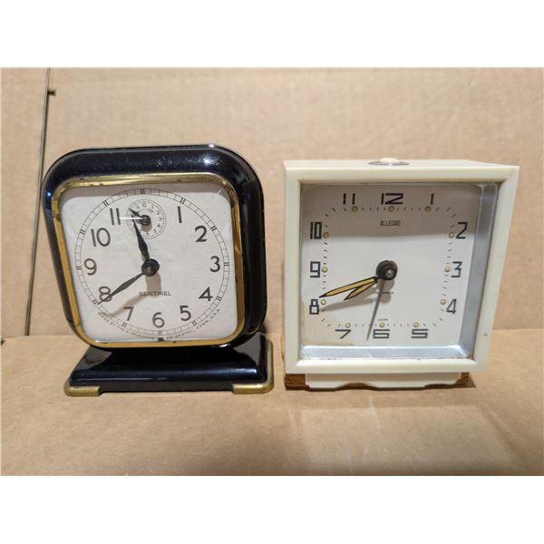 (2) Vintage Clocks (1) Allegro (1) Sentinel