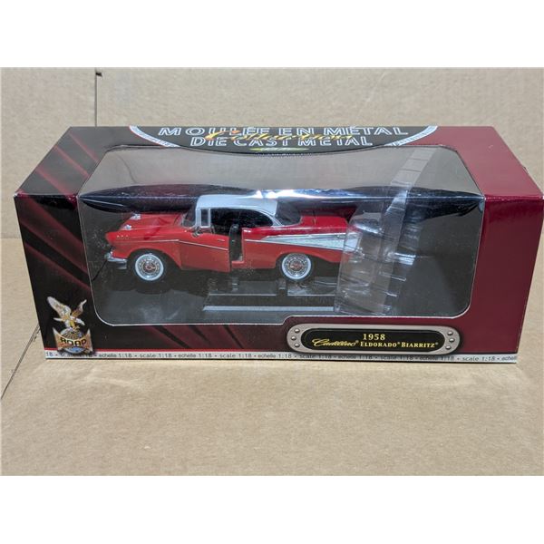 1:18 Die cast Metal Collection 1958 Cadillac Eldorado Biarritz w/ original box (NOT SEALED)