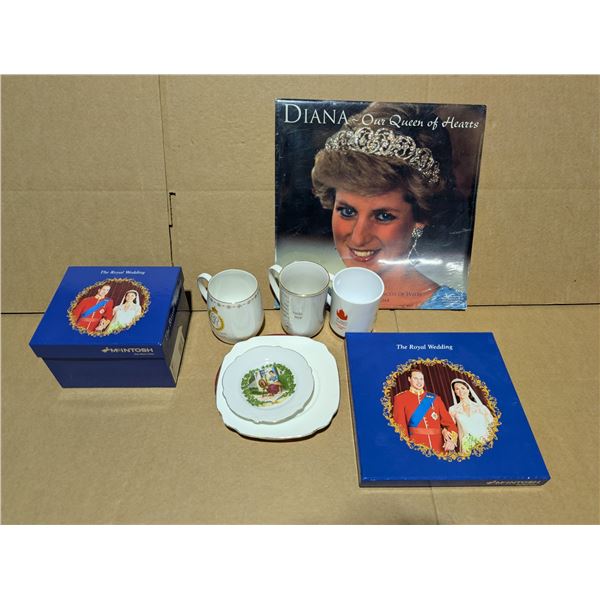 Princess Diana Lot (Calendar, Mugs, Saucers, Dishware, and etc.)