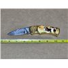 Image 2 : Folding knife with horse pictures and case