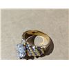 Image 2 : (2) Gold Plated Rings (Purple Stone/Crystal Design)