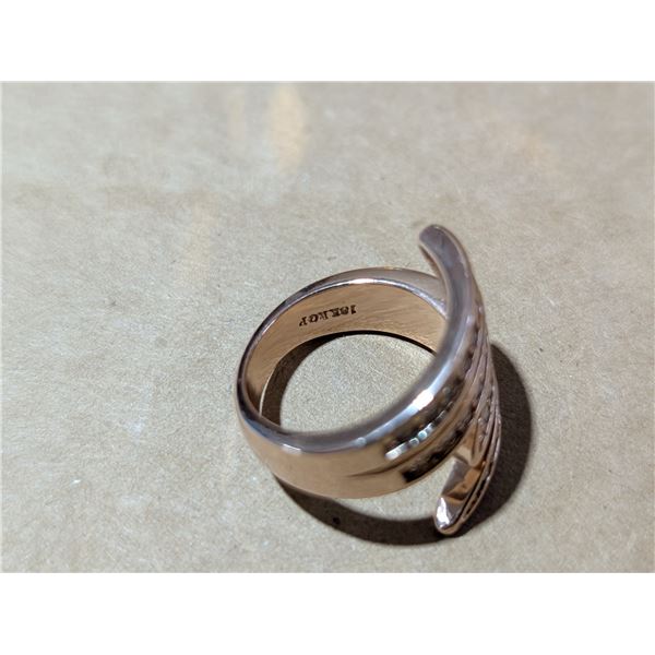 (2) Rings (1) 18k Gold Plated (Unverified)  and (1) Sterling Silver