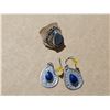 Image 2 : .925 Silver Ring w/ Gem Stone Design w/  .925 Earrings