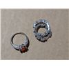 Image 1 : .925 Silver Ring w/ Gem Stone Design w/  .925 Earrings