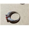 Image 3 : .925 Silver Ring w/ Gem Stone Design w/  .925 Earrings