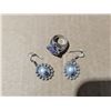 Image 1 : .925 Silver Ring w/ Gem Stone Design w/  .925 Earrings