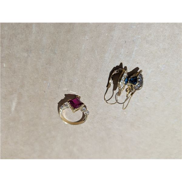 .925 Silver Ring w/  .925 Earrings