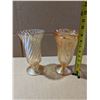 Image 2 : (2) Orange Glass Vases (1) Marked FL49/16 and (1) W/ Floral Design