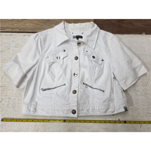 White jean jacket- size 10