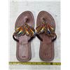 Image 1 : Beaded flip flops- womens size 11.5