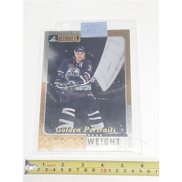 1997-98 Pinnacle Beehive "Golden Portraits" oversized hockey card featuring Doug Weight of the Edmon