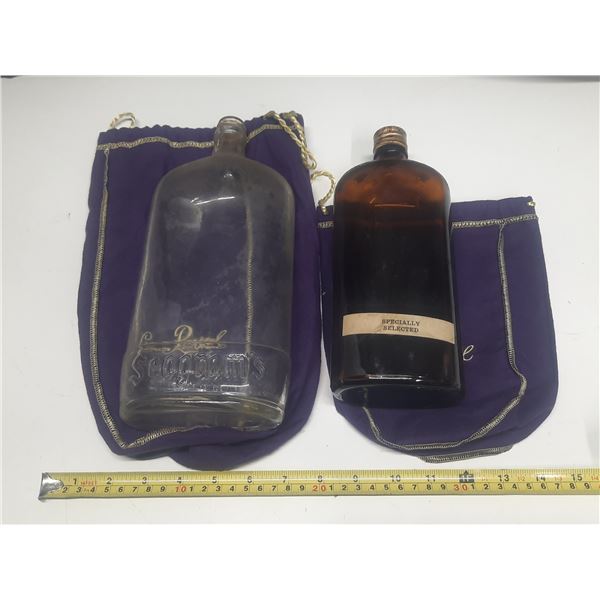 Vintage Crown Royal Whisky Bottle In Purple  Crown Royal Bags.