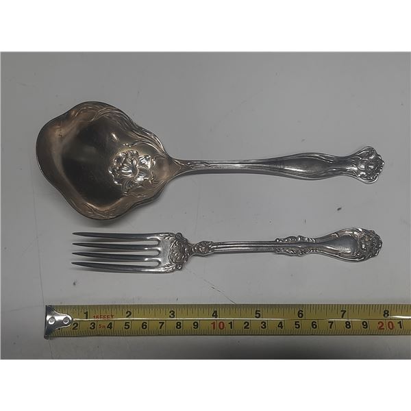 Antique silver-plated/silver spoon produced by Wm. A. Rogers, featuring the "A1" quality mark indica