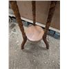Image 2 : Wood Round Tall Side Table 41"x12"