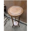 Image 3 : Wood Round Tall Side Table 41"x12"