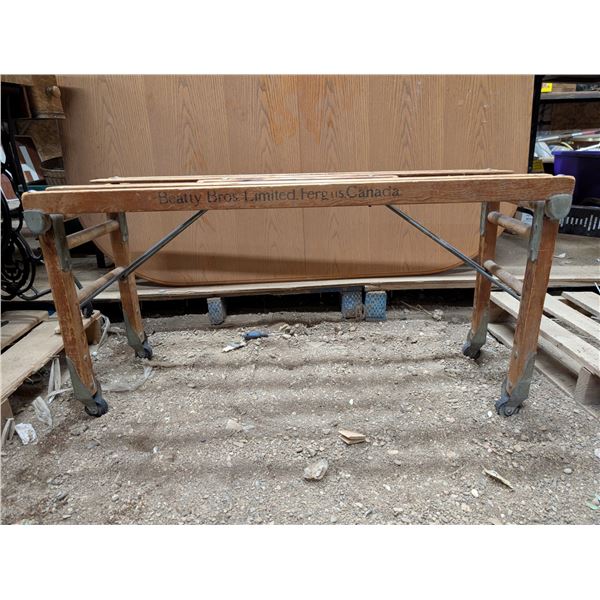 Beatty Bros. United Fergus Ontario Canada Folding Drying Rack 43"x22"x16"