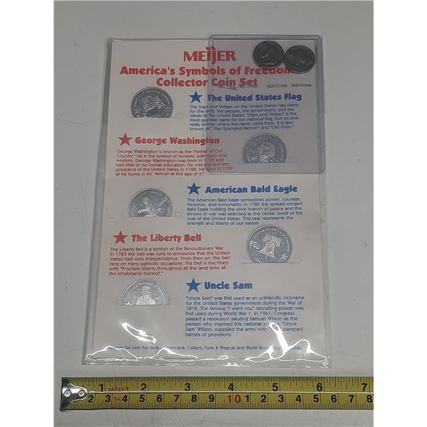 America's Symbols of Freedom Collector Coin Set, (2) 1937 U.S.A Five Cents.