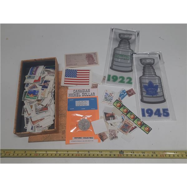 Lot of Stamps, 1982 Canada One Dollar, etc.