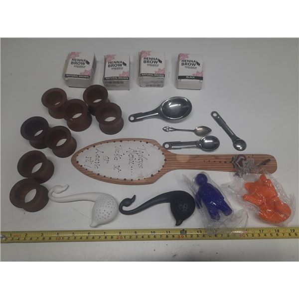 Lot of Misc. Items and Henna Blow. [(3) Natural Brown and (1) Black)