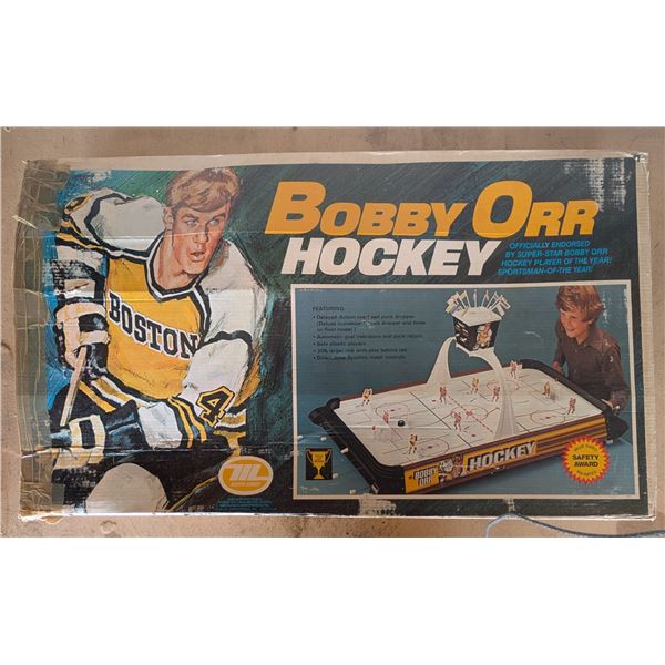 Vintage Bobby Orr Hockey Gold Cup Series Hockey Table w/ Original Box and Players and Etc. Parts