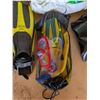 Image 3 : Box of Pool Floaties, Flippers, Snorkels, and etc.