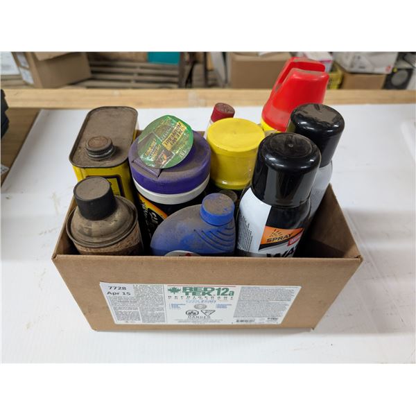 Box of WASP Spray, Carpet Cleaner, Fuel Injector, and etc.