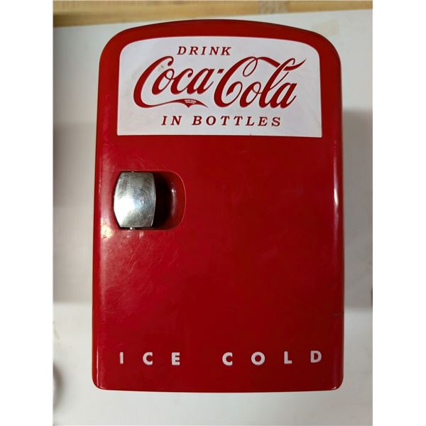 Coca Cola Can Mini Fridge (Light Turns On) 11"x7"x10"