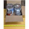 Image 1 : 4 paint cans- 3 full and 1 half full