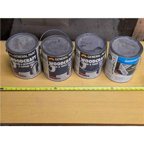 4 cans of fence and siding stain