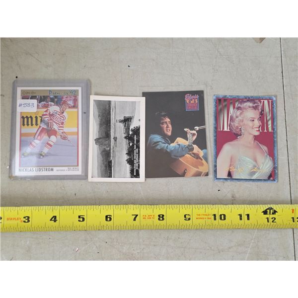 4 cards hockey card and misc cards