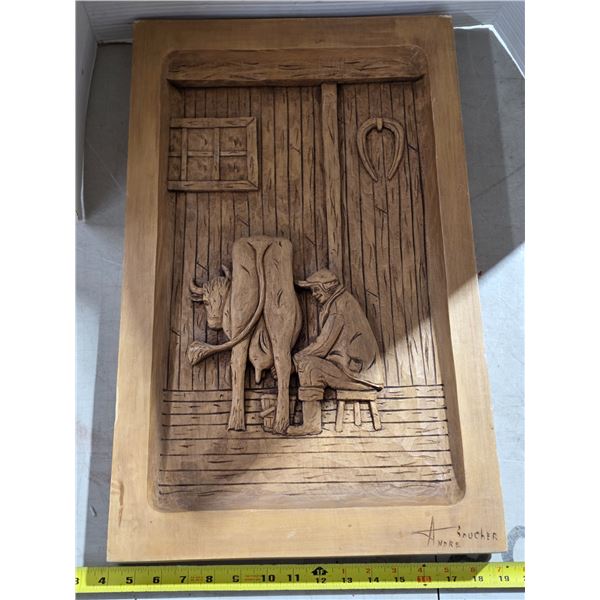 Wood carving- 24" by 15"