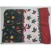 Image 3 : Decorative Christmas tablecloth featuring holiday patterns like ornaments, holly, and ribbon. (Made 