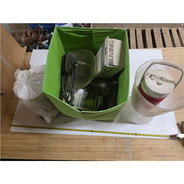 Lot of misc items, cooler, water jug