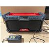 Image 1 : Milwakukee Bluetooth Jobsite Radio FM/AM CAT.NO.2952-20 BARELY USED Excellent Condition w/ Charger