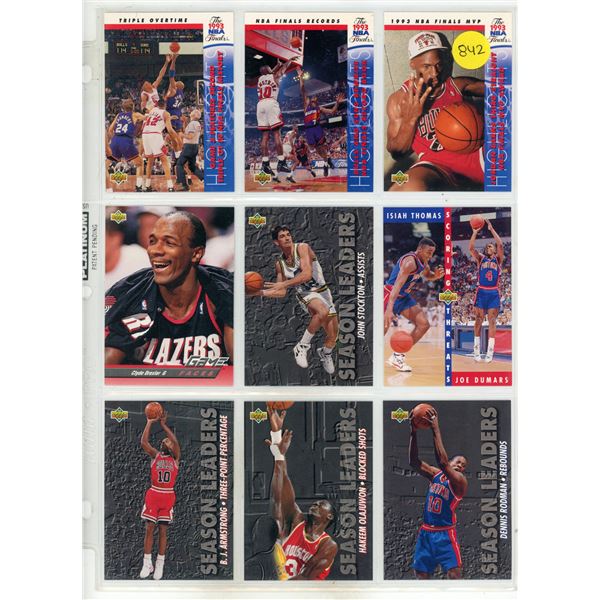 Sheet of NBA Sports Cards (1992-1993 The 1993 NBA Finals)
