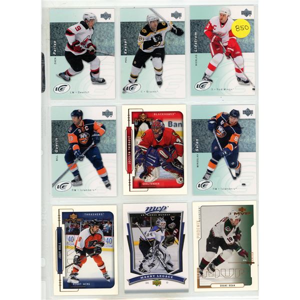 Sheet of NHL Sports Cards (2007/08 Upper Decker cards)