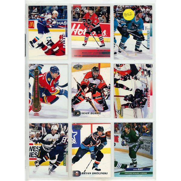 Sheet of NHL Sports Cards (Various from 1990s)