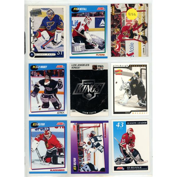 Sheet of NHL Sports Cards (Various from 1990s)