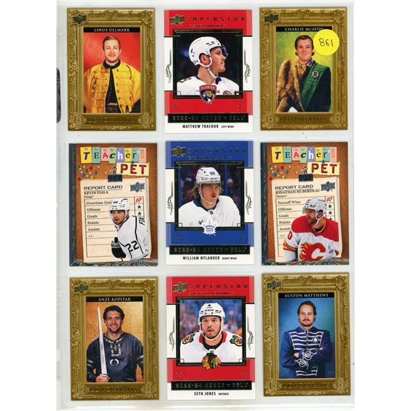 Sheet of NHL Sports Cards (Various Upper Decker, Portraits, teachers Pet, etc.)