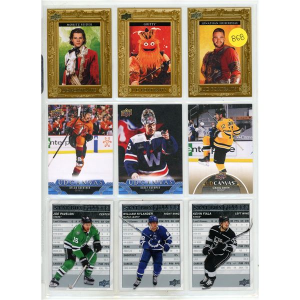 Sheet of NHL Sports Cards (UD Canvas/Portraits Upper Decker Cards)