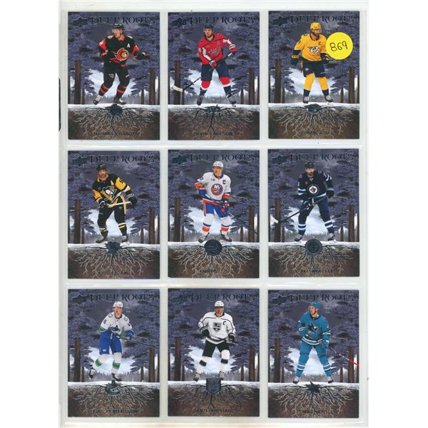 Sheet of NHL Sports Cards (Upper Decker Deep Roots Card Series)