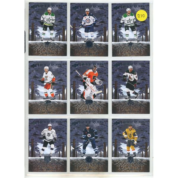 Sheet of NHL Sports Cards (Upper Decker Deep Roots Card Series)