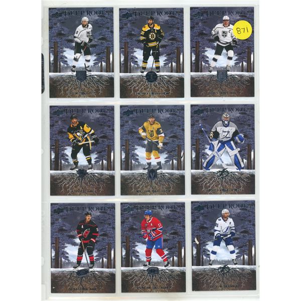 Sheet of NHL Sports Cards (Upper Decker Deep Roots Card Series)