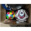 Image 4 : Box of Sports Items (Baseball Helmets, Soccer Balls, etc.)