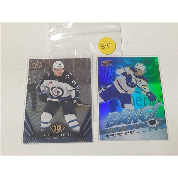 2024-25 Upper Deck Series 2 Hockey  - Bang For Your Puck - Rasmus Dahlin - Sabres and 2024-2025 Tim 