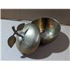Image 4 : (2) Brass Apple Items (1) Capsule, (1) Bell