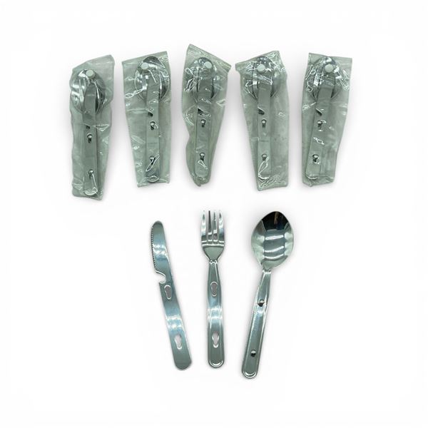 Knife, Fork, Spoon Camping Set X 6 Qty