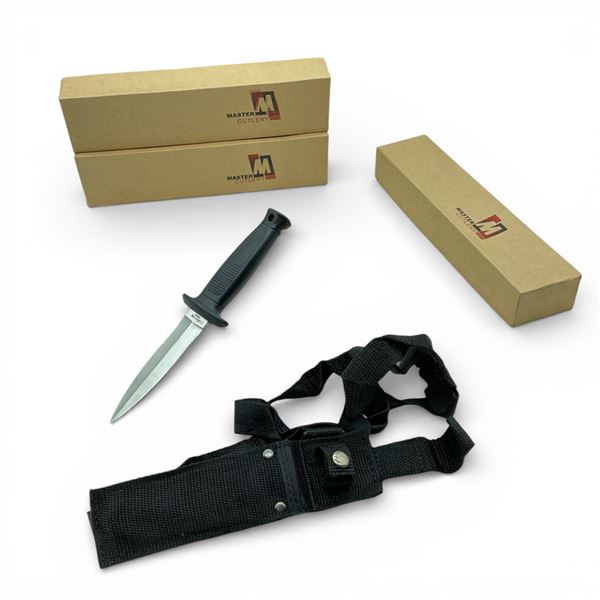 Master Cutlery Jaguar Fixed 4" Dagger with Sheath X 3 Qty